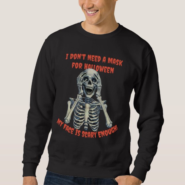 Funny Custom Halloween Skeleton  Sweatshirt (Front)