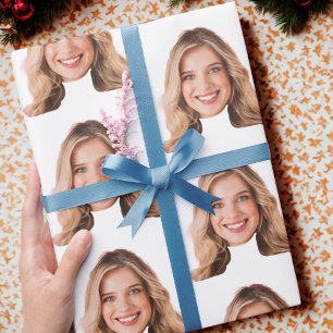 Funny Custom Heads Photo Gift Wrap Custom Face