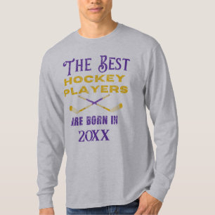 Funny Custom Hockey Birth Year Birthday  T-Shirt