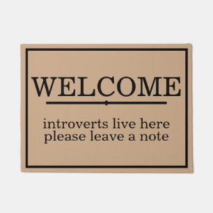 Funny Custom Introvert Welcome Doormat