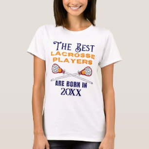 Funny Custom Lacrosse Birth Year Birthday  T-Shirt