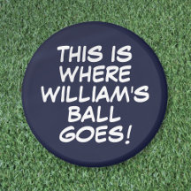 Funny Custom Message Navy Blue Golf Ball Marker