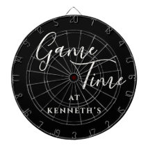 Funny Custom Minimalist Black White Game Time Men