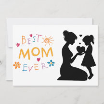 Funny Custom Mother's Day Flat Greeting Card