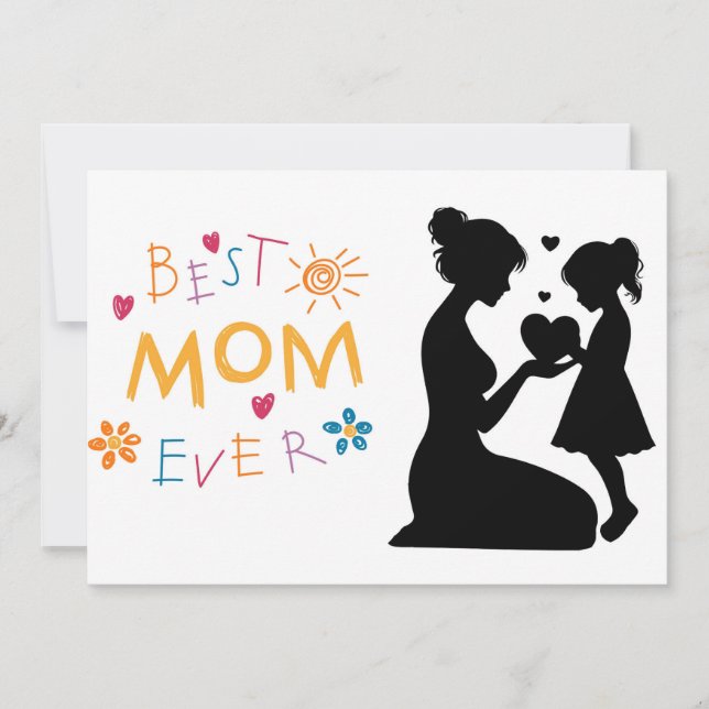 Funny Custom Mother's Day Flat Greeting Card (Front)