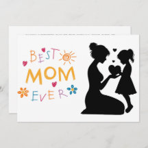 Funny Custom Mother's Day Flat Greeting Card