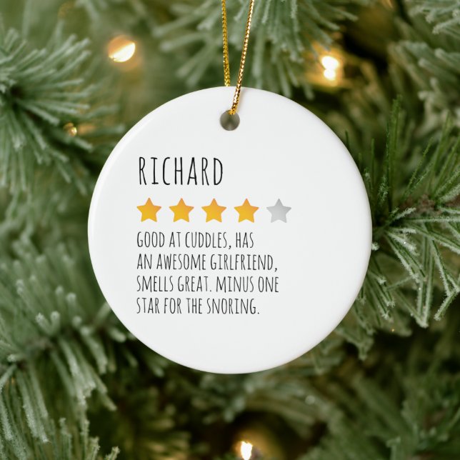 Funny Custom Name 5 Star Review Gift Ceramic Tree Decoration (Tree)