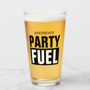 Funny custom name beer glass gift for party