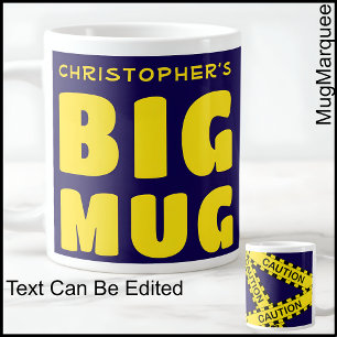 Funny Custom Name Big Mug Caution Tape 004