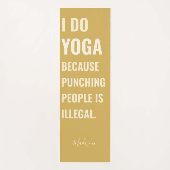 Funny custom name double-sided yoga mat (Front)