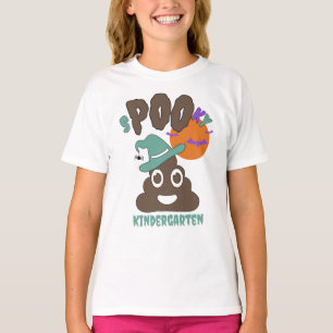 Funny Custom Name Grade Year Spooky Poo T-Shirt