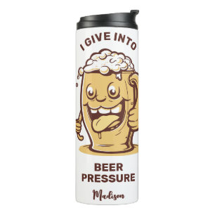 Funny Custom Name & Text Beer Thermal Tumbler