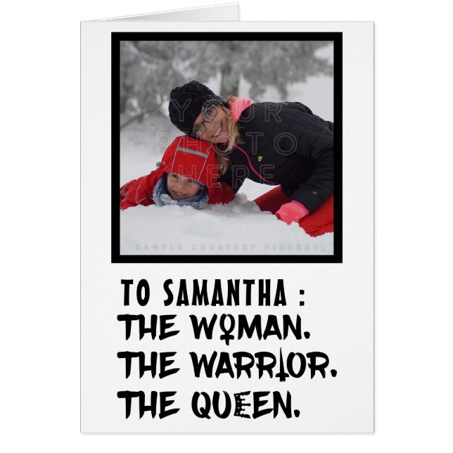 Funny Custom Name the Woman the Warrior the Queen (Front)