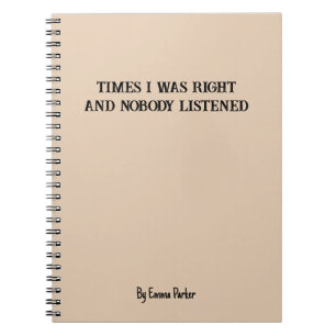 Funny Custom Notebook for Coworker/Student Gifts