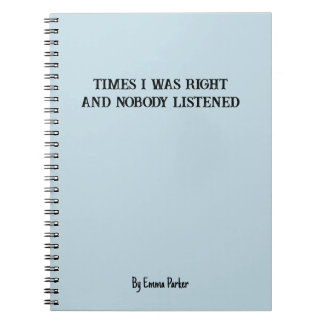 Funny Custom Notebook for Coworker/Student Gifts