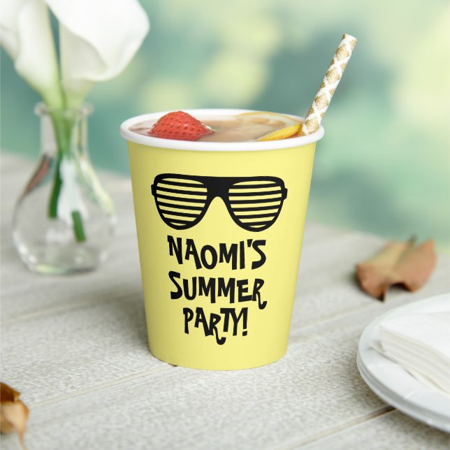 Funny custom paper cups for summer Birthday party (Insitu)