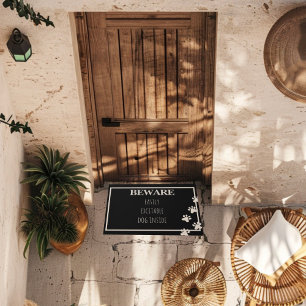 Funny Custom Pet Cat Dog Paws Modern Typography Doormat