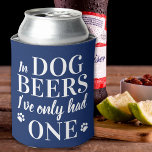 Funny Custom Pet Photo In Dog Beers I've Had One Can Cooler<br><div class="desc">In Dog Beers I've Only Had One ! Surprise your favourite dog lover and beer lover with this cute personalised photo can cooler. Personalise with your favourite dog photo and name! Perfect dog dad gift for fathers day. Great gift from the dog . COPYRIGHT © 2020 Judy Burrows, Black Dog...</div>