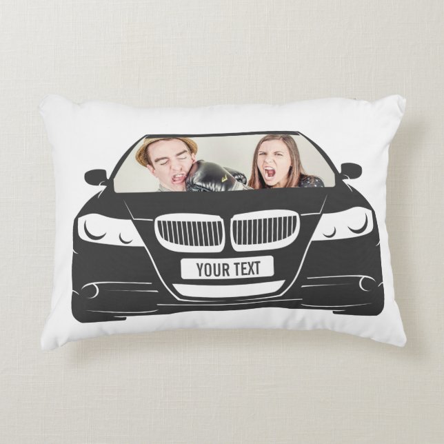 Funny Custom Photo Car Frame Decorative Cushion (Front)