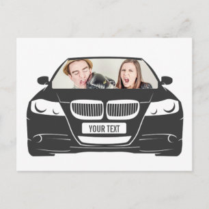 Funny Custom Photo Car Frame Postcard