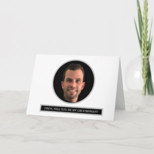 FUNNY Custom Photo Groomsman Proposal Gift Card