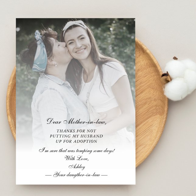 Funny Custom Photo Mother-in-law Quote (Creator Uploaded)