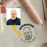 Funny Custom Photo Teacher Classroom Approved Rubber Stamp<br><div class="desc">This "Approved" rubber stamp features a custom photo and name.</div>