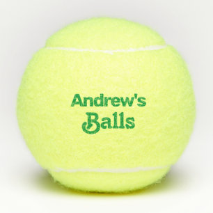 Funny Custom Printed Name  Tennis Balls