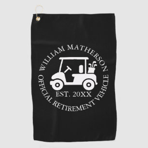 Funny Custom Retirement Cart Buggy Golf Towel