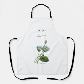 Funny custom Sarcastic Elegant Floral Nymphea  Apron
