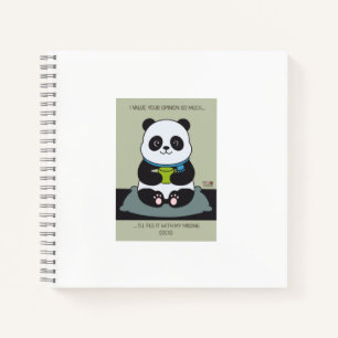 Funny Custom Sarcastic Panda Opinion Coworker Gift Notebook