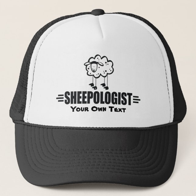 Funny Custom Sheep Trucker Hat (Front)