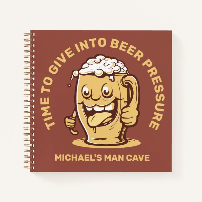 Funny Custom Text Beer Notebook (Front)