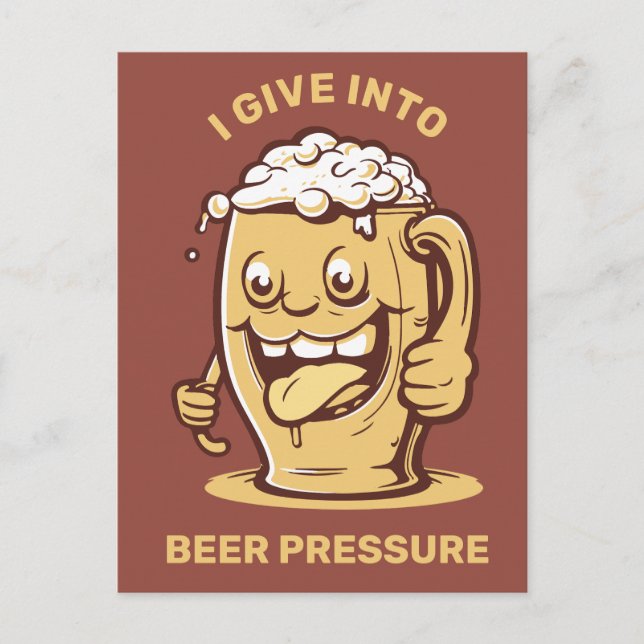 Funny Custom Text Beer Postcard (Front)