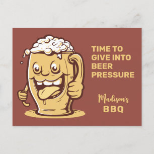 Funny Custom Text Beer Postcard