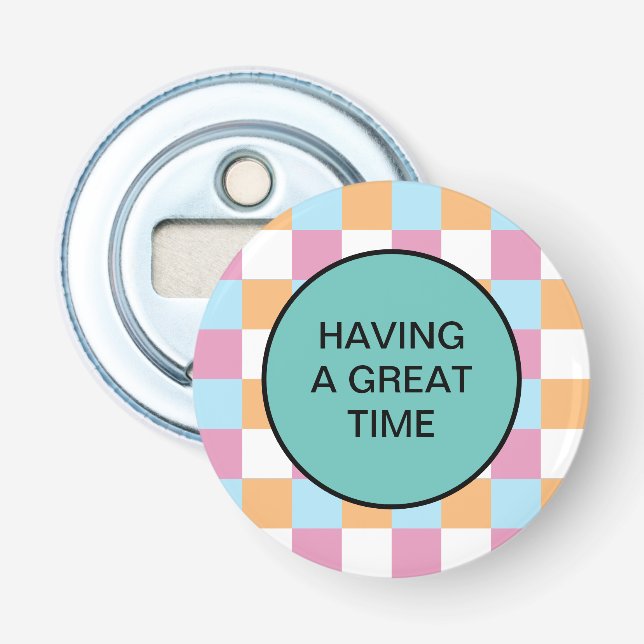Funny custom text bottle opener (Front)