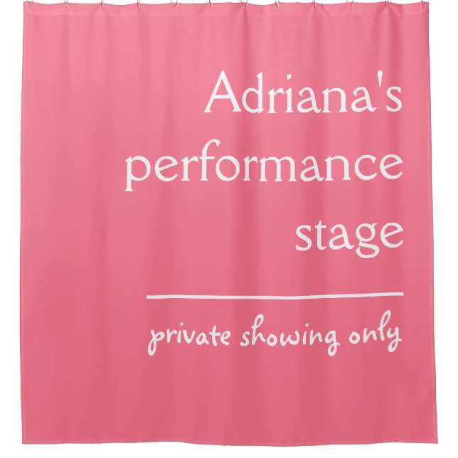 Funny custom text & colour shower curtain (Front)