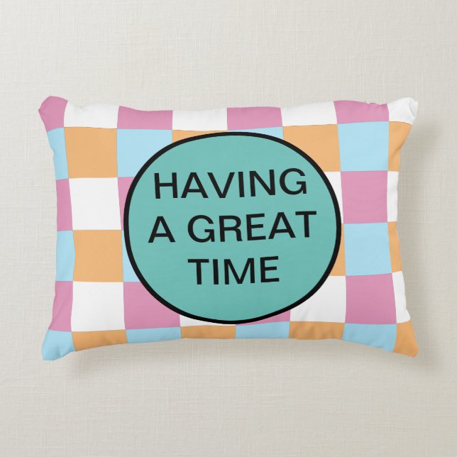 Funny custom text decorative cushion (Front)