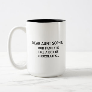 Funny Custom Text Design for a Family Member Gift Two-Tone Coffee Mug