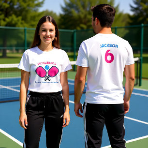 Funny Custom text (front and back) Pickleball  T-Shirt
