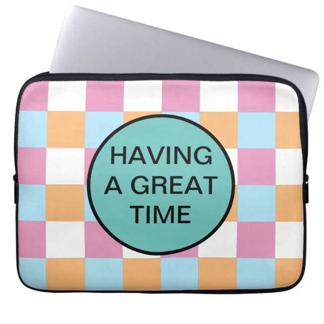 Funny custom text laptop sleeve (Front)
