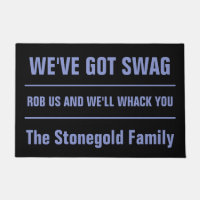 Funny Custom Text Mafia Swag doormat
