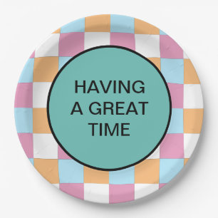 Funny custom text paper plate