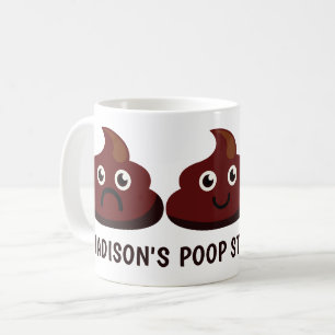 Funny Custom Text POOP mugs