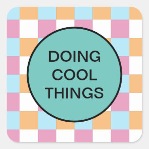 Funny custom text square sticker