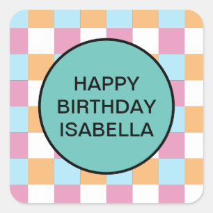 Funny custom text square sticker