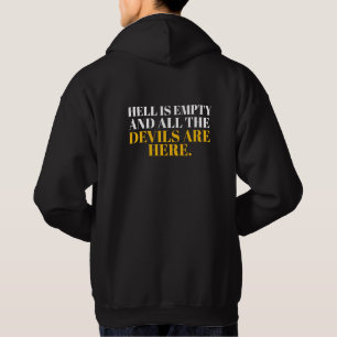 Funny Custom Text Stylish Modern Minimal Men Black Hoodie