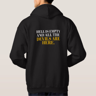 Funny Custom Text Stylish Modern Minimal Men Black Hoodie