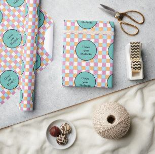 Funny custom text wrapping paper
