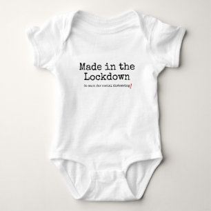 Funny custom toddler social distancing lockdown baby bodysuit